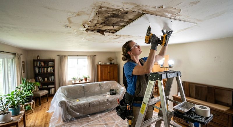 Ceiling Drywall Repair in Kansas City, KS