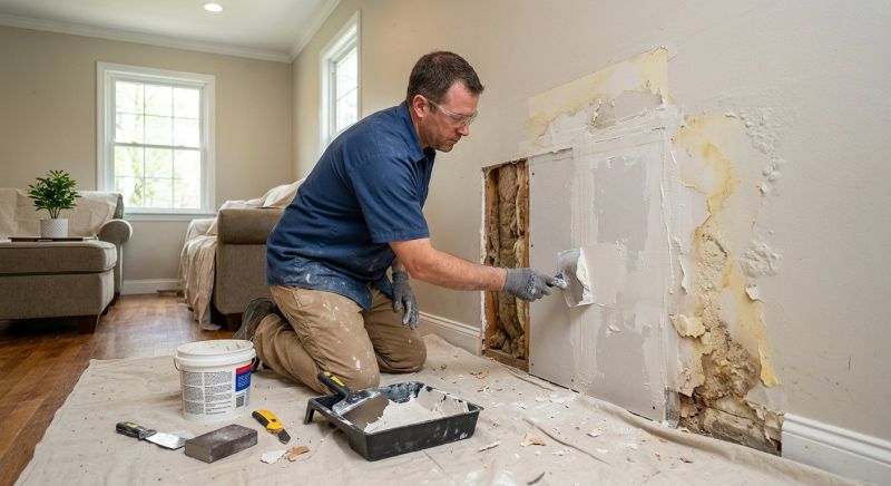 Basement Drywall Repair in Conroe, TX